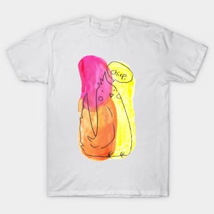 Pink and Yellow Watercolor Cockatiel T-Shirt